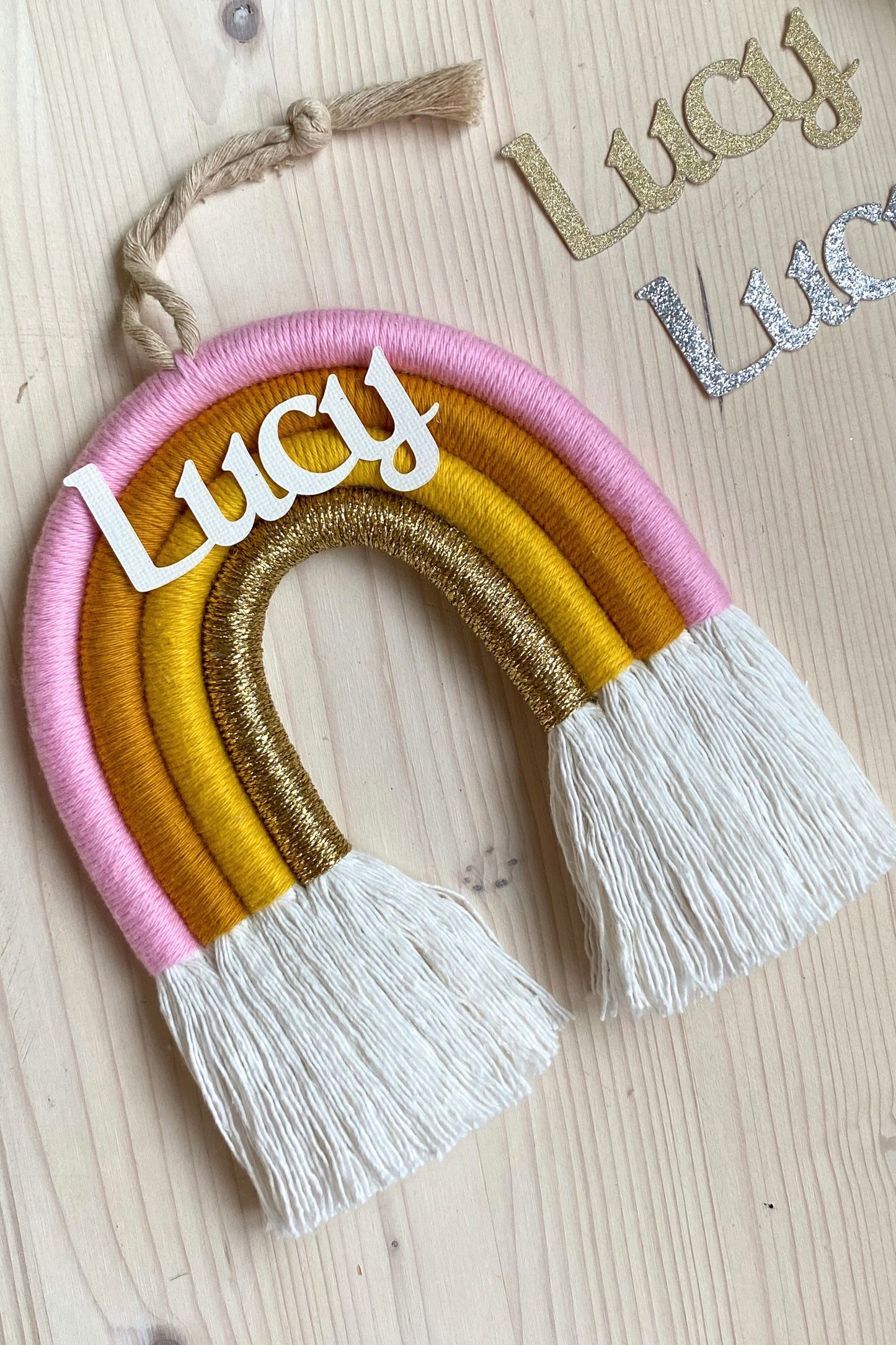 Custom Macramé Rainbow