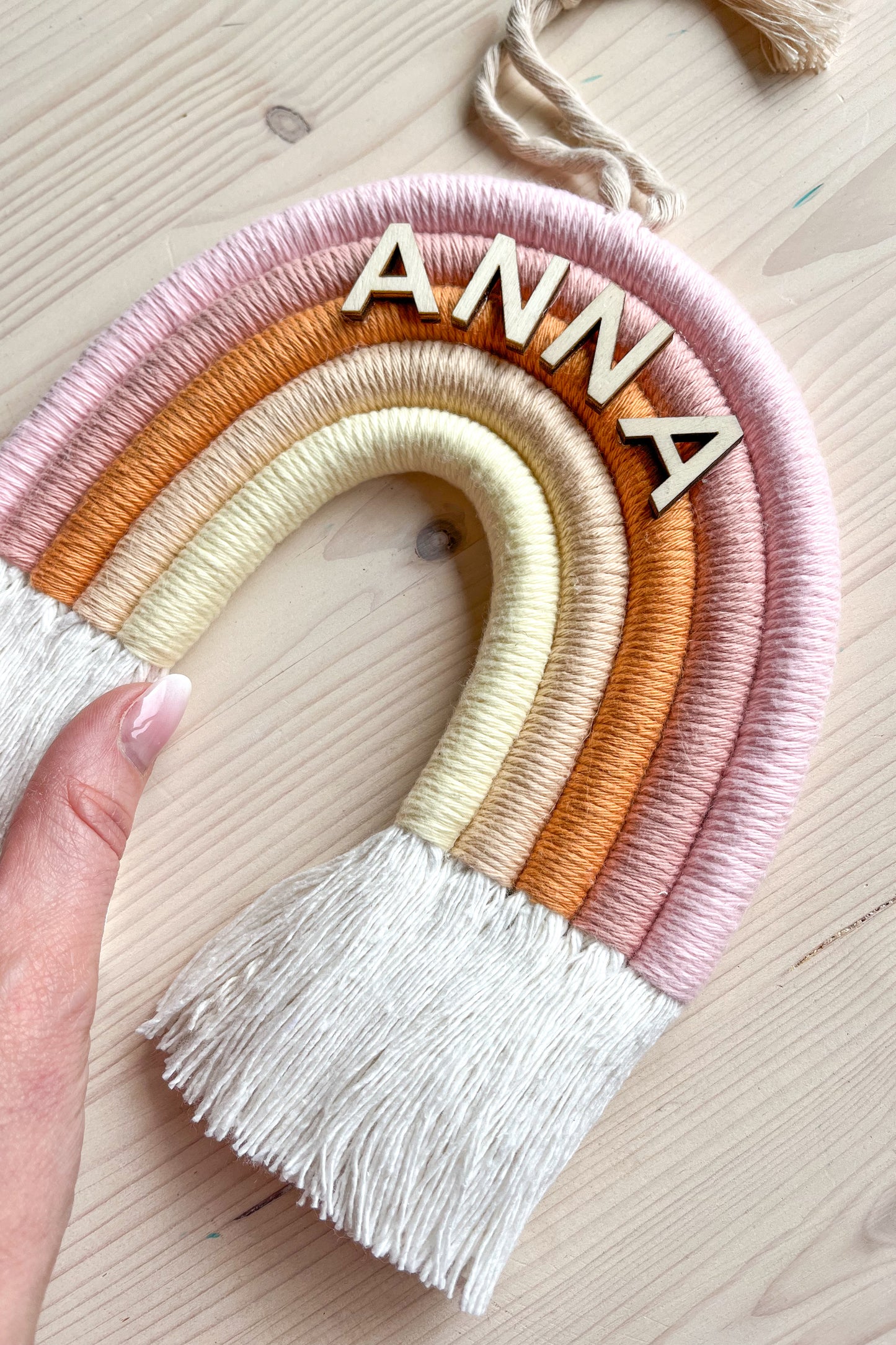 Custom Macramé Rainbow